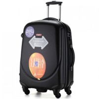 Пластиковый чемодан Ambassador  большой (цвет чёрный)
