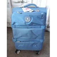 Тканевый чемодан со съемными колесами маленький