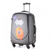 Пластиковый чемодан Ambassador средний (цвет серый)