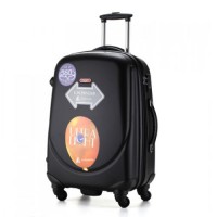 Пластиковый чемодан Ambassador средний  (цвет чёрный)